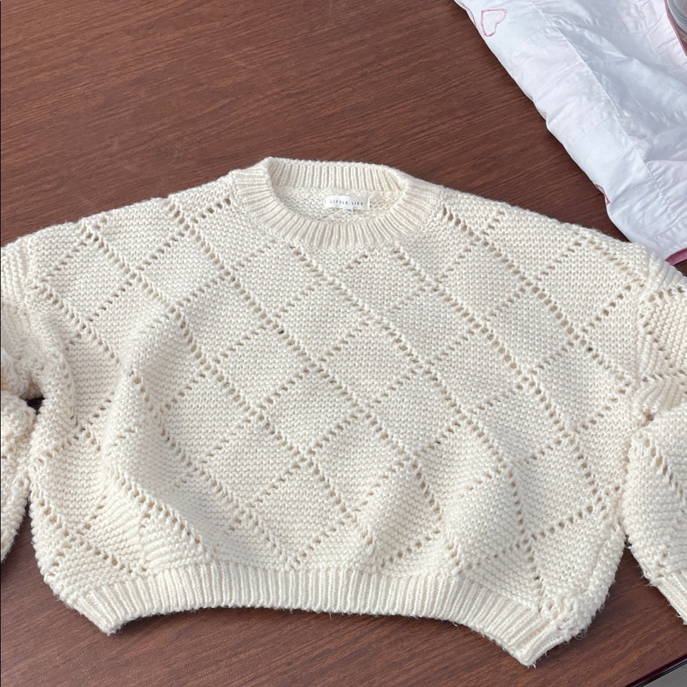 Elegant Ivory Knit Sweater